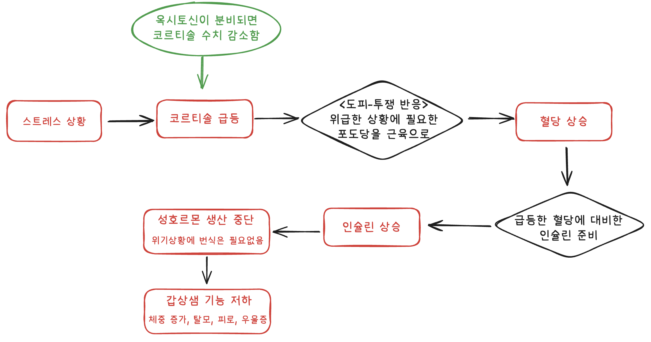 Hormone action-reaction